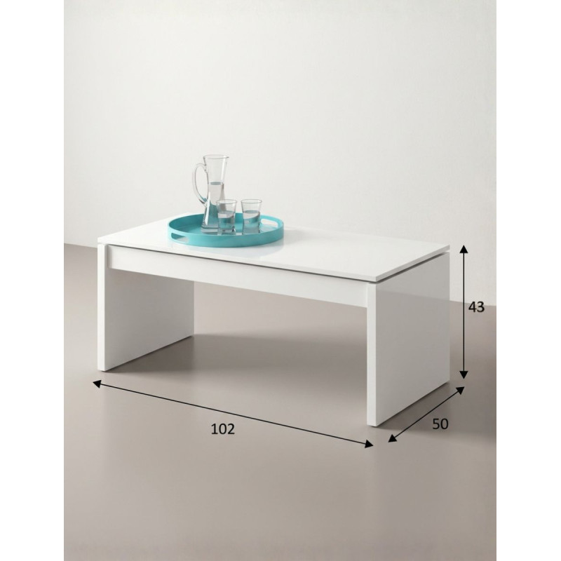 Mesa para Salón Elevable 102x50 cm. Mist - Montiel