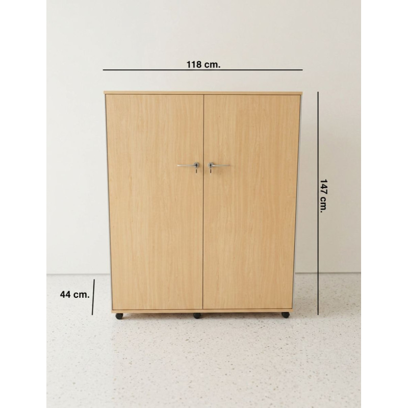 Armario Medio Oficina con Ruedas 147x118 cm. MM1878 de Montiel