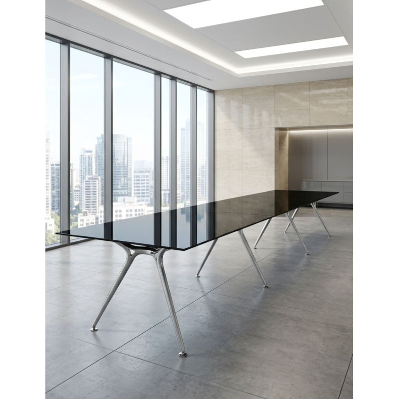 Mesa Reunión de Cristal 480x121 cm. Arkitek de Actiu - Montiel