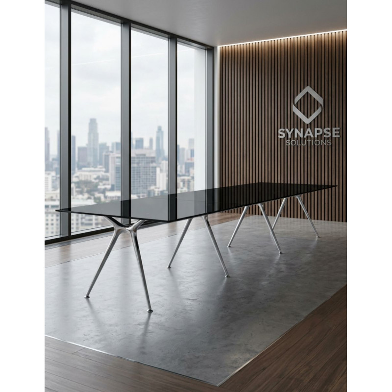 Mesa Reunión de Cristal 480x121 cm. Arkitek de Actiu - Montiel