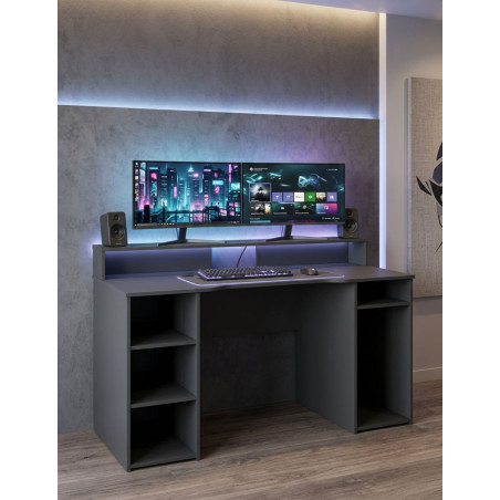 Mesa Escritorio Gaming 136x67 cm. Clan Gamer - Montiel