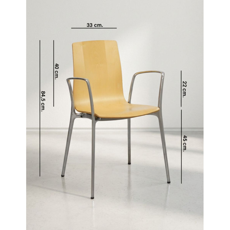 Silla Recepciones de Madera Gorka de Akaba - Montiel