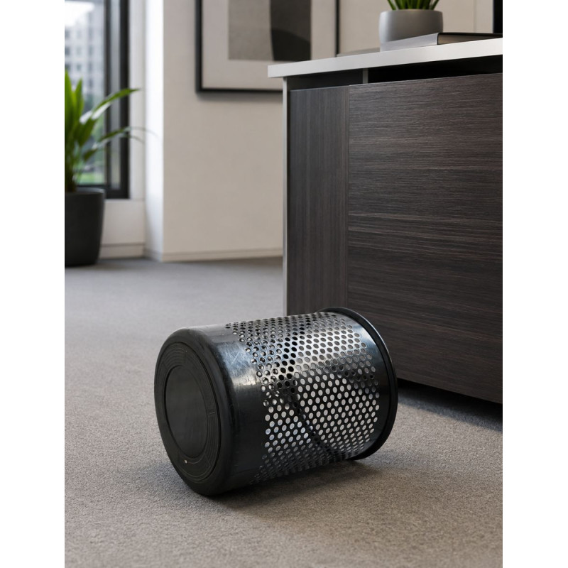 Papelera Negra Perforada 16L de Rexite - Montiel