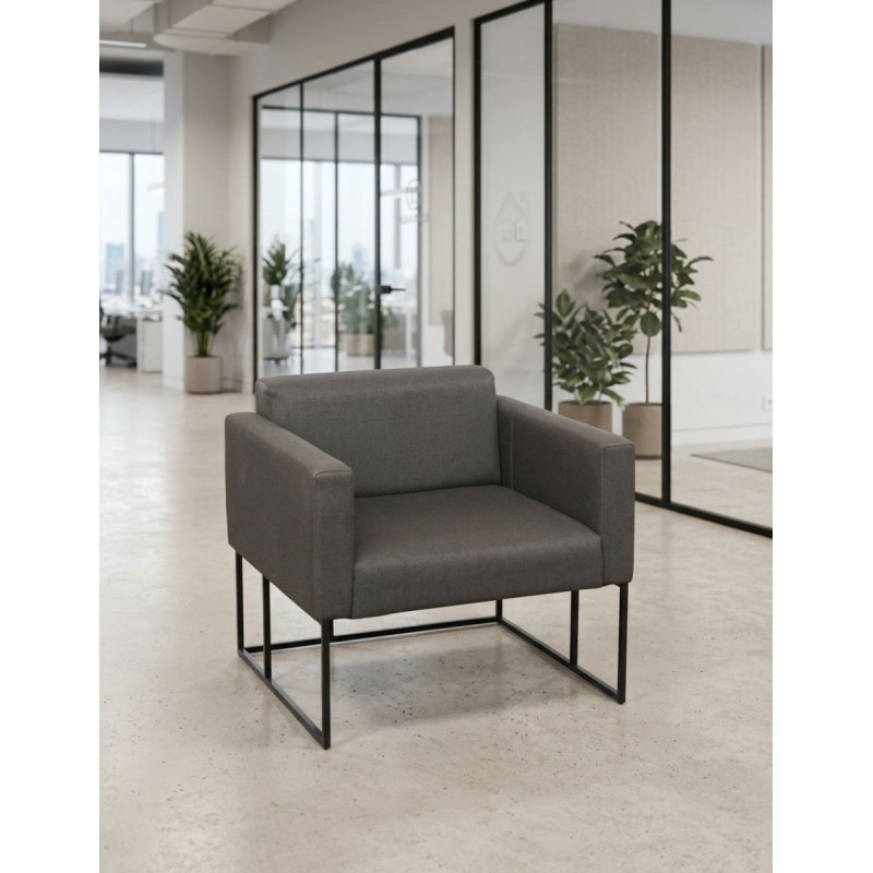 Sofá Recepción Oficina Gris 1 Plaza de Inclass - Montiel