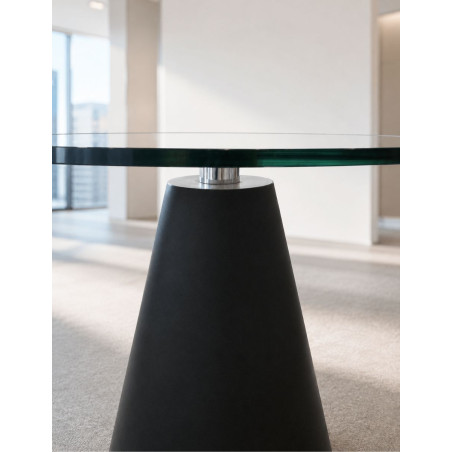 Mesa Reuniones Redonda de Cristal Ø105 cm. MM1884 de Montiel