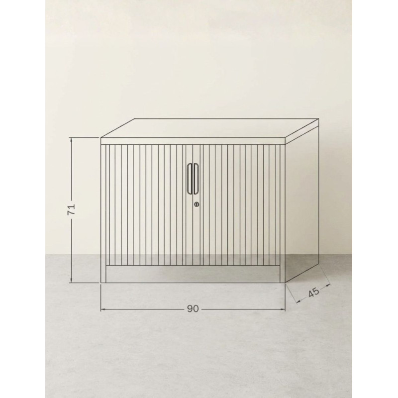 Armario Bajo Metálico 71x90 cm. Austin de Euromof - Montiel