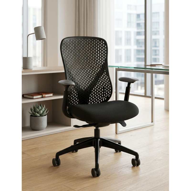 Silla Oficina Ergonómica Negra Arno de Vincolo - Montiel
