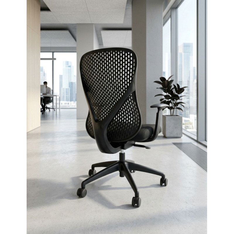 Silla Oficina Ergonómica Negra Arno de Vincolo - Montiel