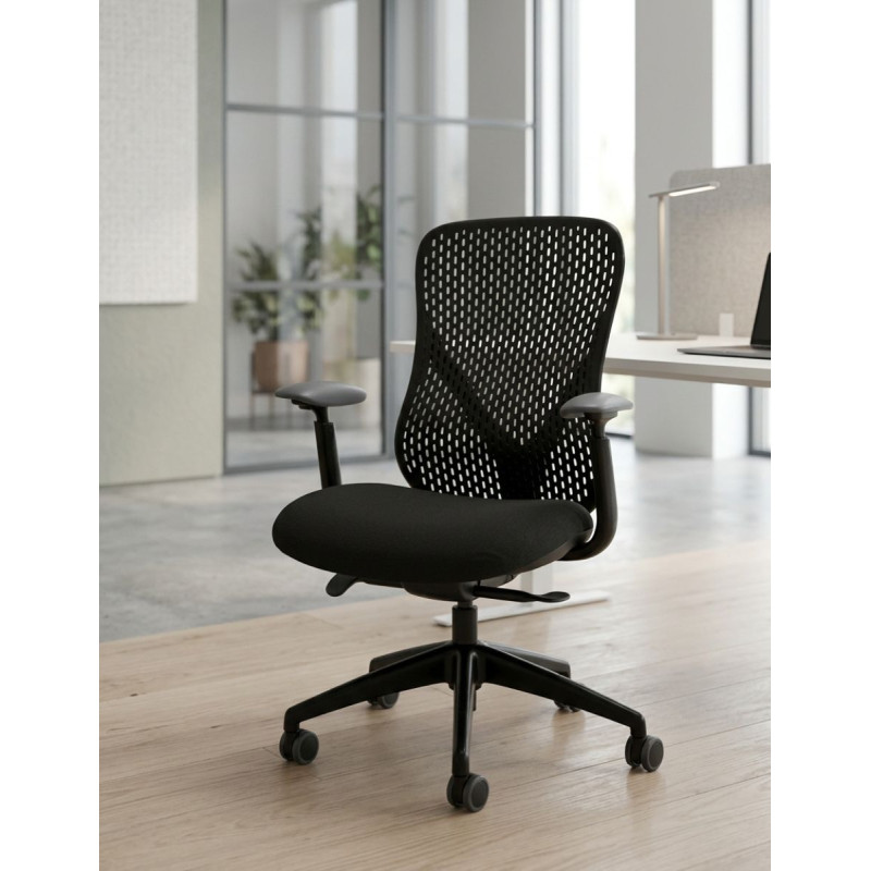 Silla Oficina Ergonómica Negra Arno de Vincolo - Montiel