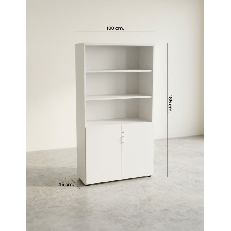 Armario Blanco Oficina 185x100 cm. AR153 de Actiu - Montiel