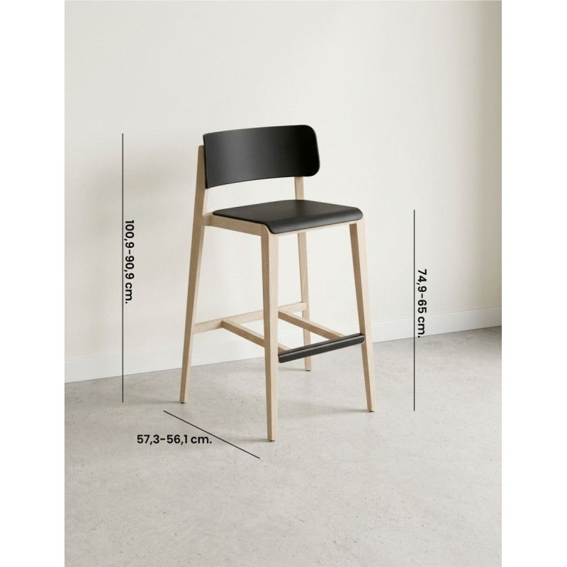Taburete Recepción de Madera Manes de Dileoffice - Montiel