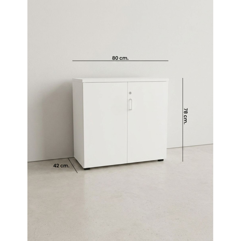 Armario Blanco Oficina 78x80 cm. AR823 de Actiu - Montiel