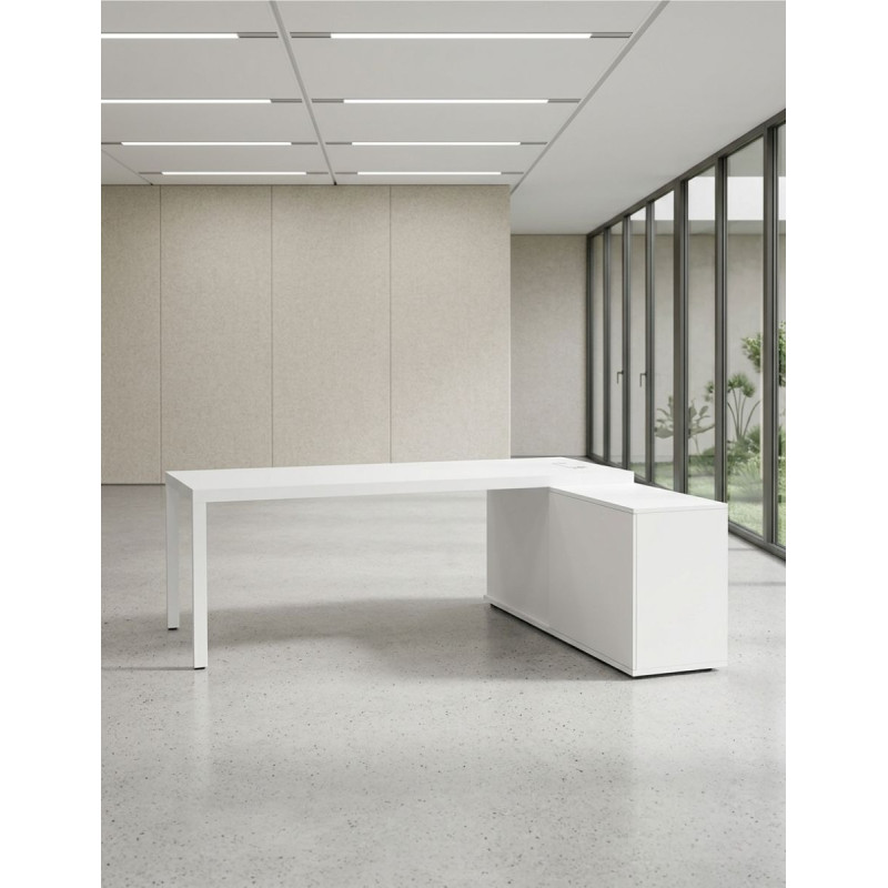 Mesa Oficina con Mueble Auxiliar Prisma de Actiu - Montiel