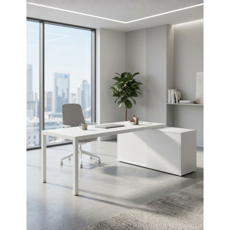 Mesa Oficina con Mueble Auxiliar Prisma de Actiu - Montiel
