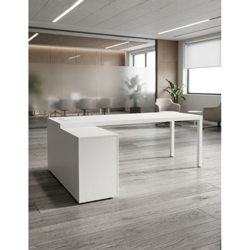 Mesa Oficina con Mueble Auxiliar Prisma de Actiu - Montiel