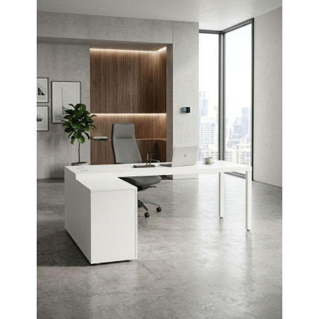 Mesa Oficina con Mueble Auxiliar Prisma de Actiu - Montiel