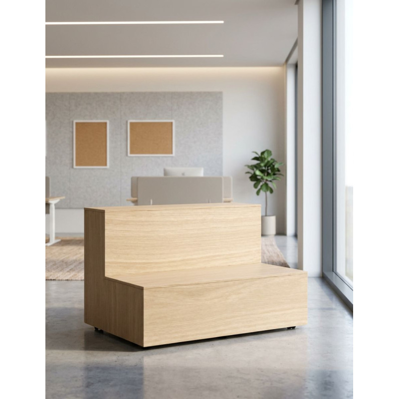 Grada de Madera Roble con Ruedas de Actiu - Montiel