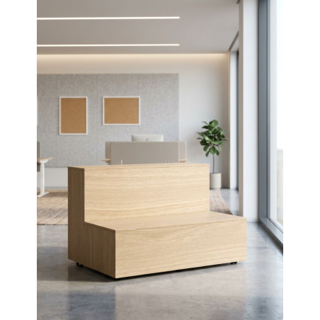Grada de Madera Roble con Ruedas de Actiu - Montiel