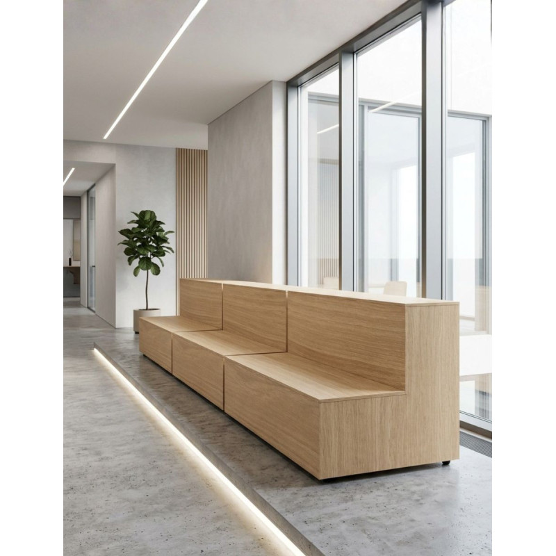 Grada de Madera Roble con Ruedas de Actiu - Montiel