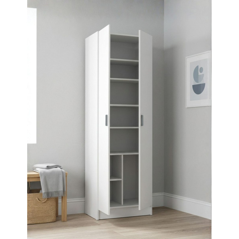 Armario 2 Puertas Alto con 5 Estantes Smart Living - Montiel