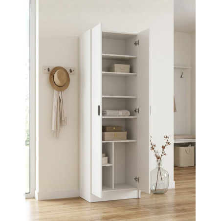 Armario 2 Puertas Alto con 5 Estantes Smart Living - Montiel