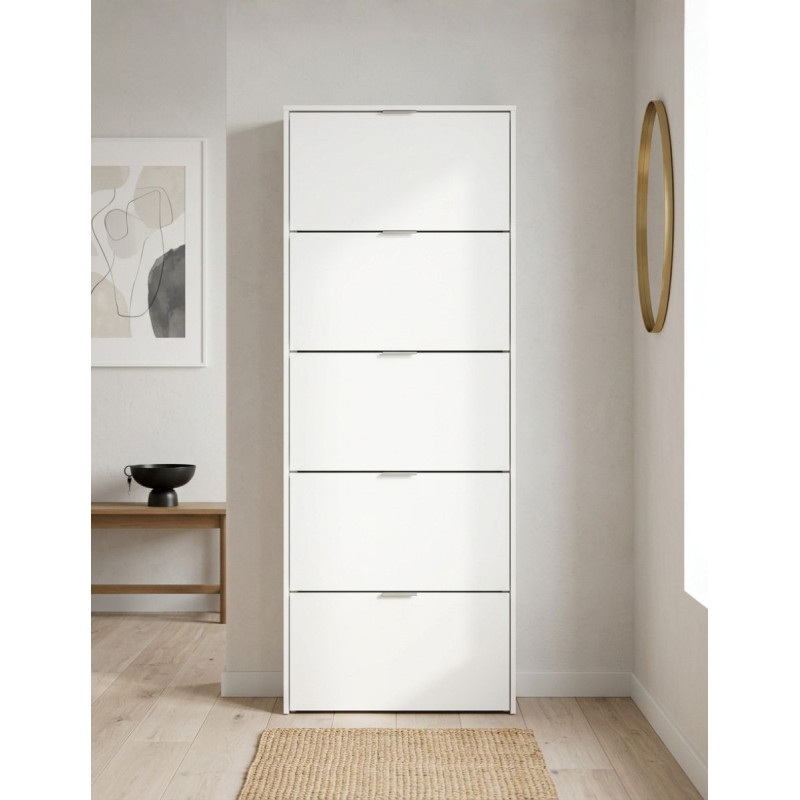 Armario Zapatero 5 Puertas Blanco Maelys - Montiel
