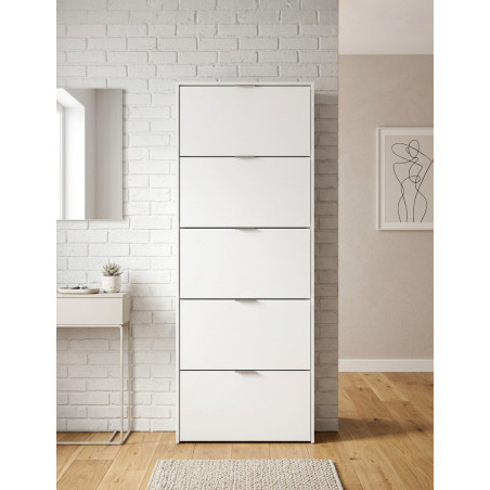 Armario Zapatero 5 Puertas Blanco Maelys - Montiel