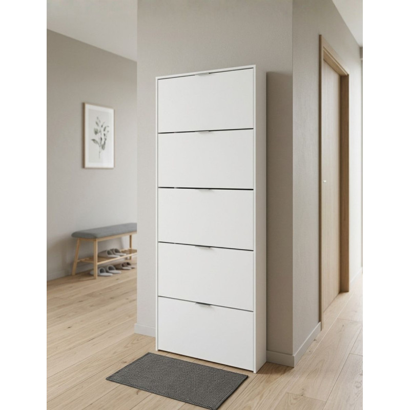 Armario Zapatero 5 Puertas Blanco Maelys - Montiel
