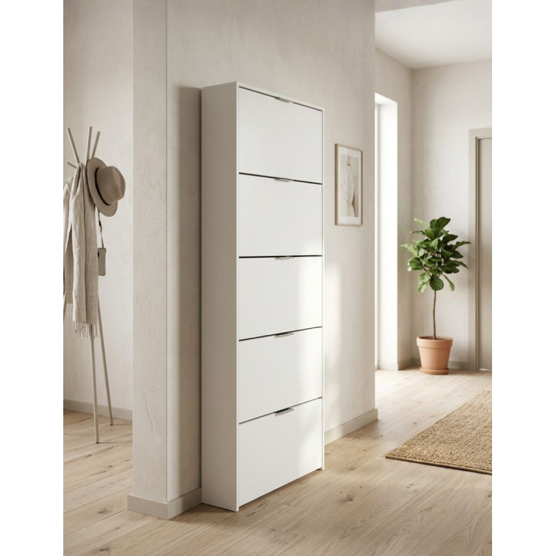 Armario Zapatero 5 Puertas Blanco Maelys - Montiel