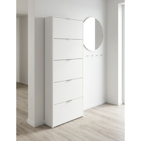 Armario Zapatero 5 Puertas Blanco Maelys - Montiel