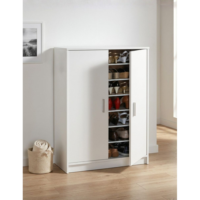 Zapatero Blanco 6 Estantes 101x75 cm. Liss - Montiel