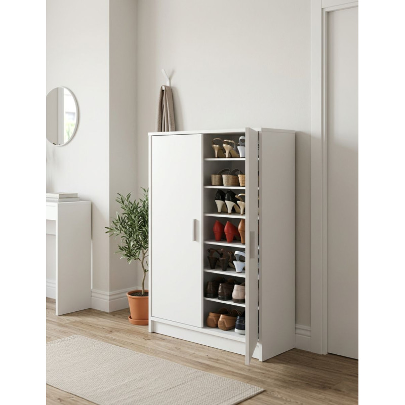 Zapatero Blanco 6 Estantes 101x75 cm. Liss - Montiel