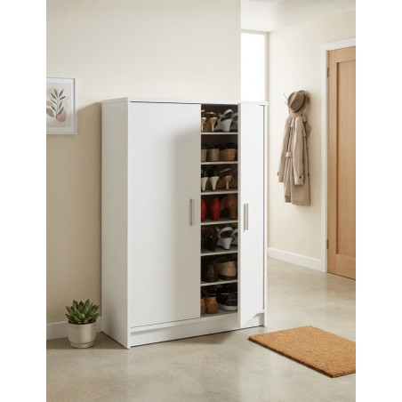 Zapatero Blanco 6 Estantes 101x75 cm. Liss - Montiel