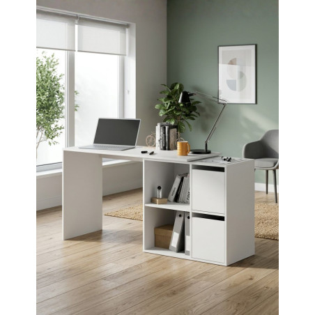Escritorio Blanco con Buck Reversible Gio - Montiel