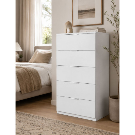 Cómoda Blanco Artik 5 Cajones Haya - Montiel