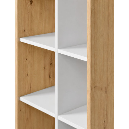 Estantería Infantil de 8 cubos  Roble Nodi y Blanco-Montiel