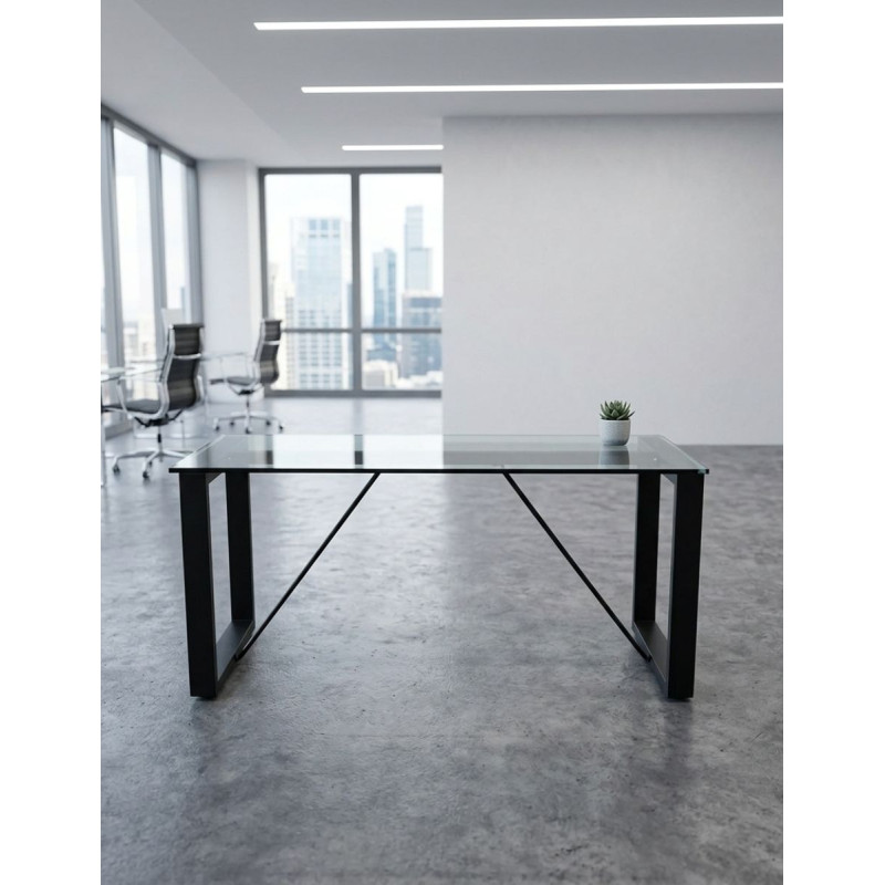 Mesa Despacho Oficina de Cristal MM1892 de Montiel