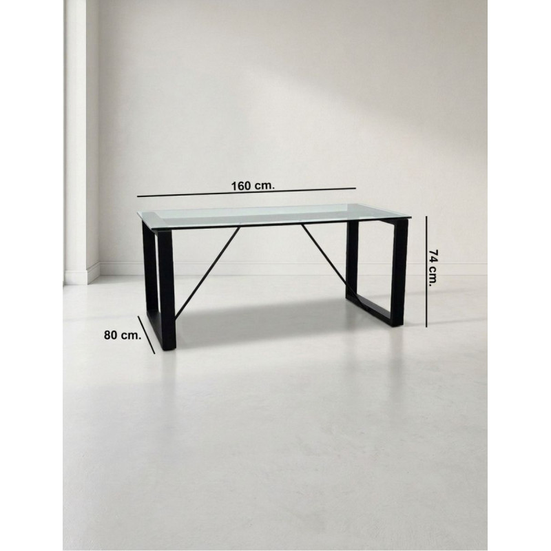 Mesa Despacho Oficina de Cristal MM1892 de Montiel
