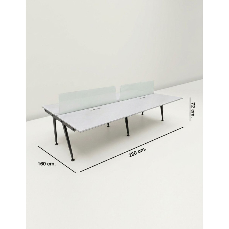 Mesa Multipuesto Oficina 4 o 6 Puestos de Levira - Montiel