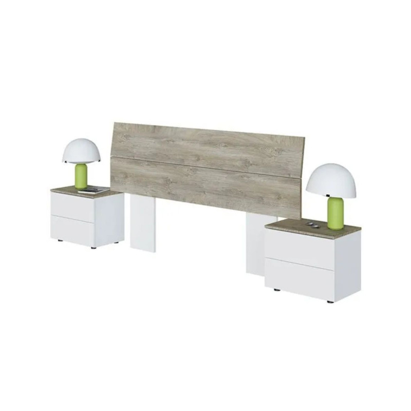 Pack Muebles de Dormitorio Cabecera + 2 Mesitas - Montiel