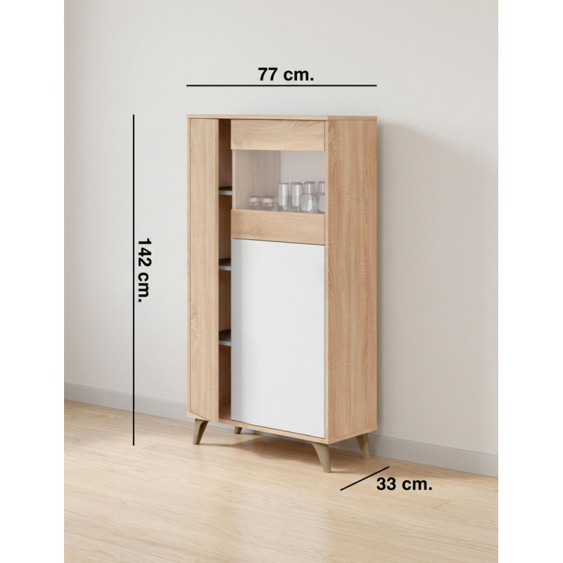 Vitrina Alta de 3 Puertas Relax Plus