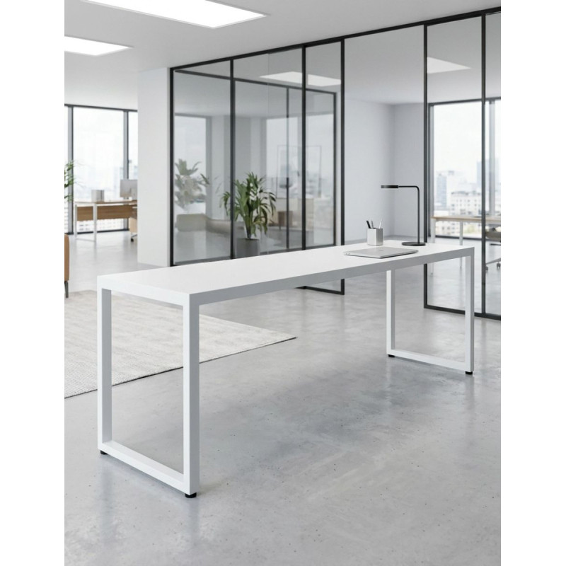 Mesa Blanca Oficina 210x50 cm. MM1894 de Montiel