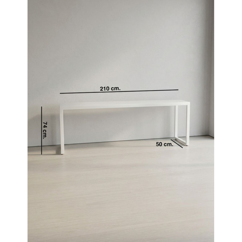 Mesa Blanca Oficina 210x50 cm. MM1894 de Montiel