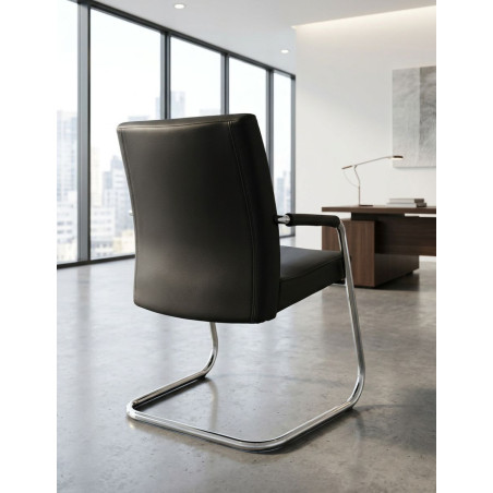Silla de Recepción Oficina Negra MM1895 de Montiel