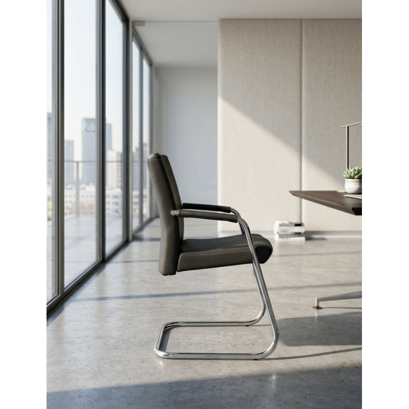 Silla de Recepción Oficina Negra MM1895 de Montiel
