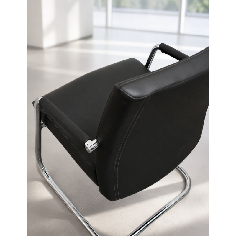 Silla de Recepción Oficina Negra MM1895 de Montiel