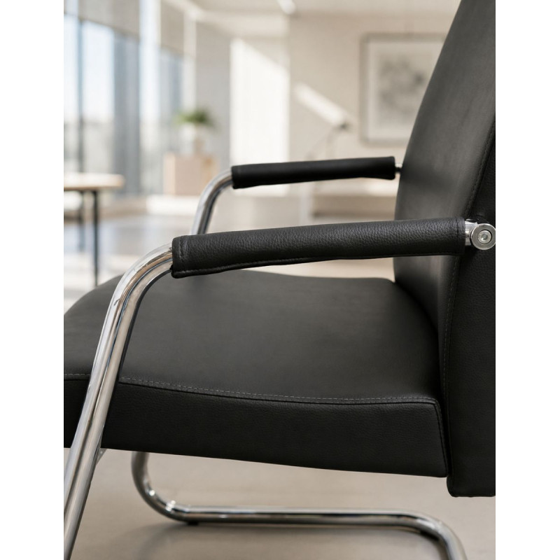Silla de Recepción Oficina Negra MM1895 de Montiel