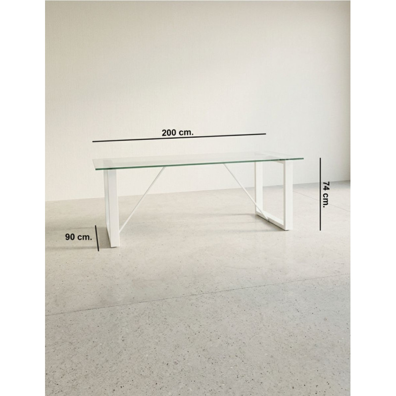 Mesa Dirección de Cristal 200x90 cm. MM1896 de Montiel