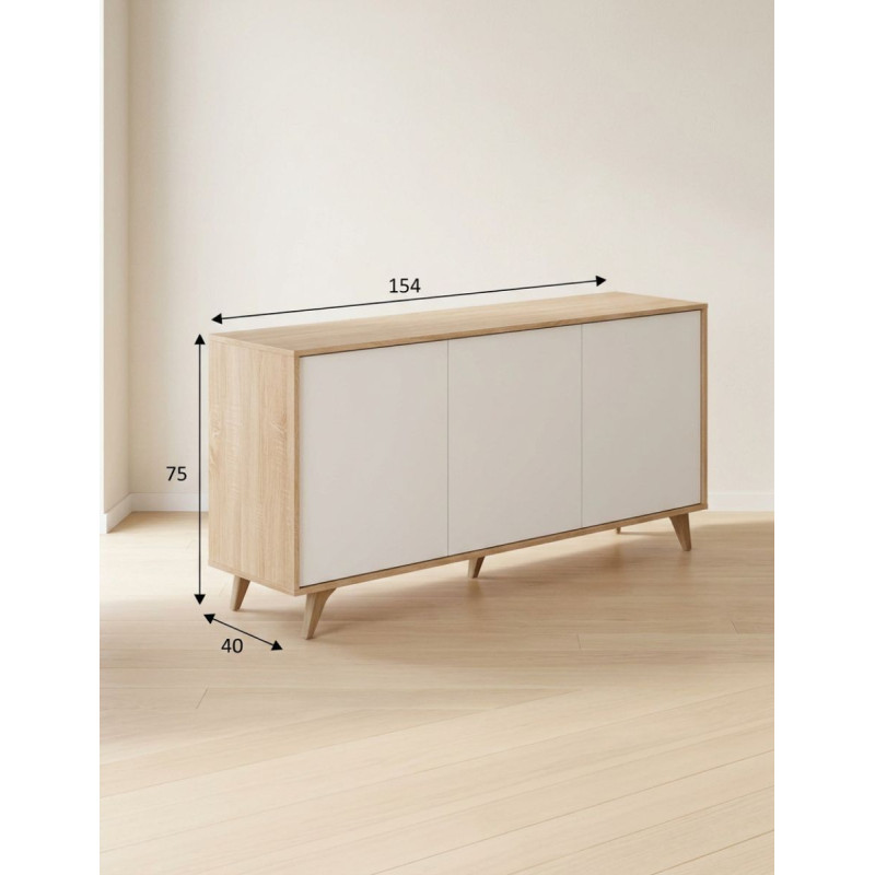 Mueble Aparador 3 Puertas 75x154 cm. Relax Plus - Montiel