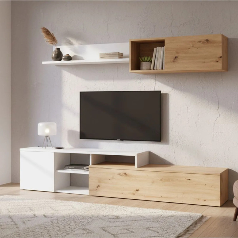 Composición de Salón TV con Módulo Flotante Nexo Plus Montiel